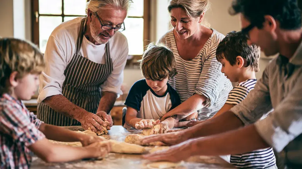 Multigenerational family on a private guided experience in Italy