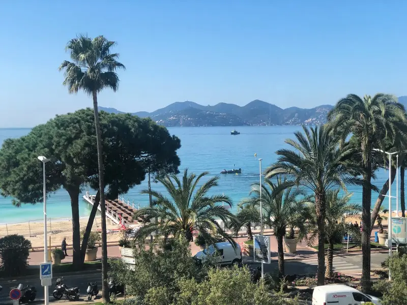 La Croisette and the bay of Cannes, French Riviera